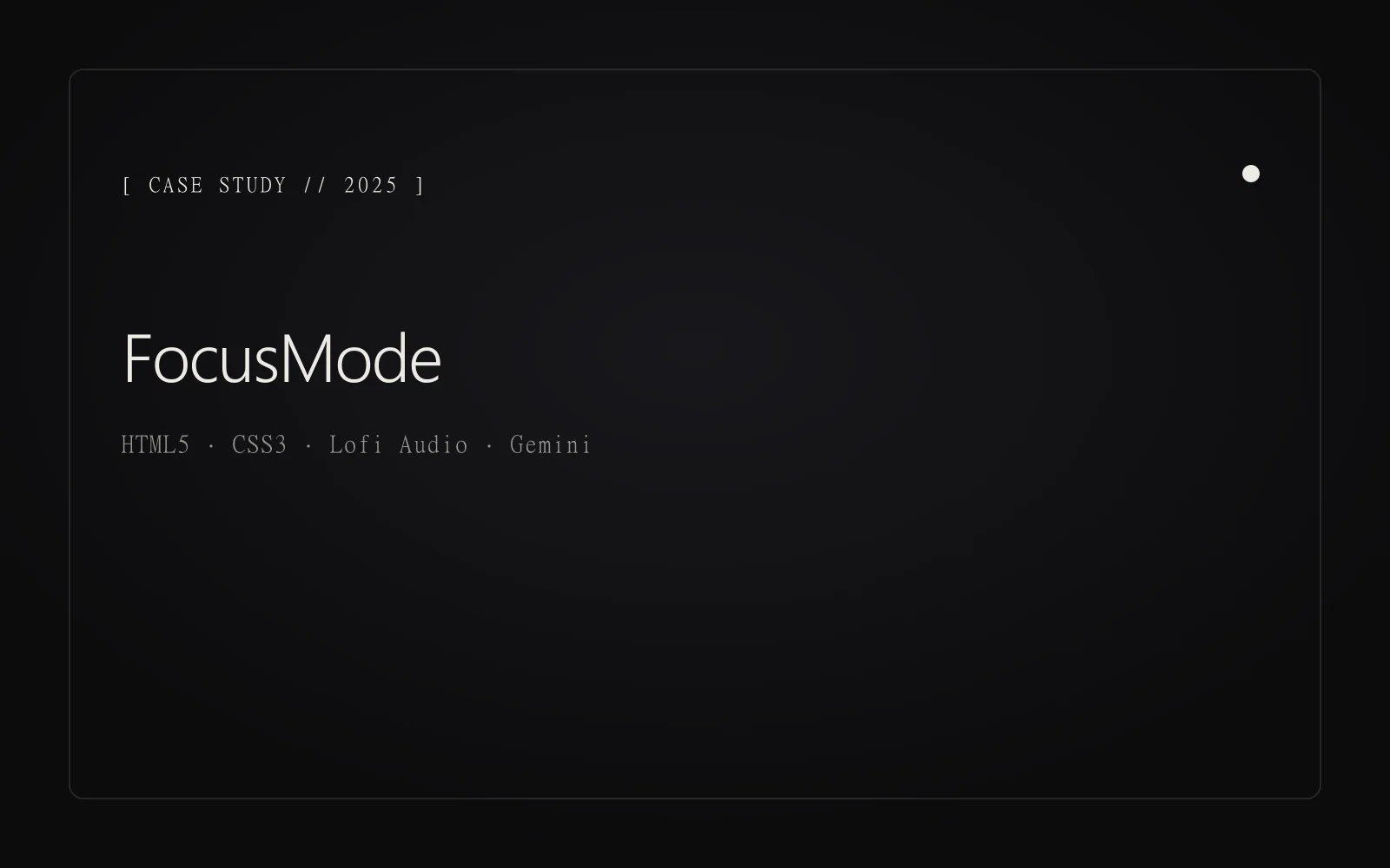 FocusMode Interface Screenshot