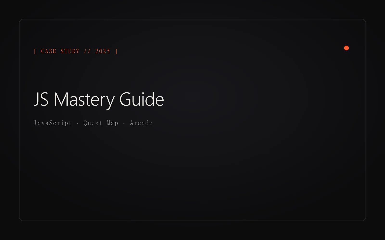 JS Mastery Guide Interface Screenshot
