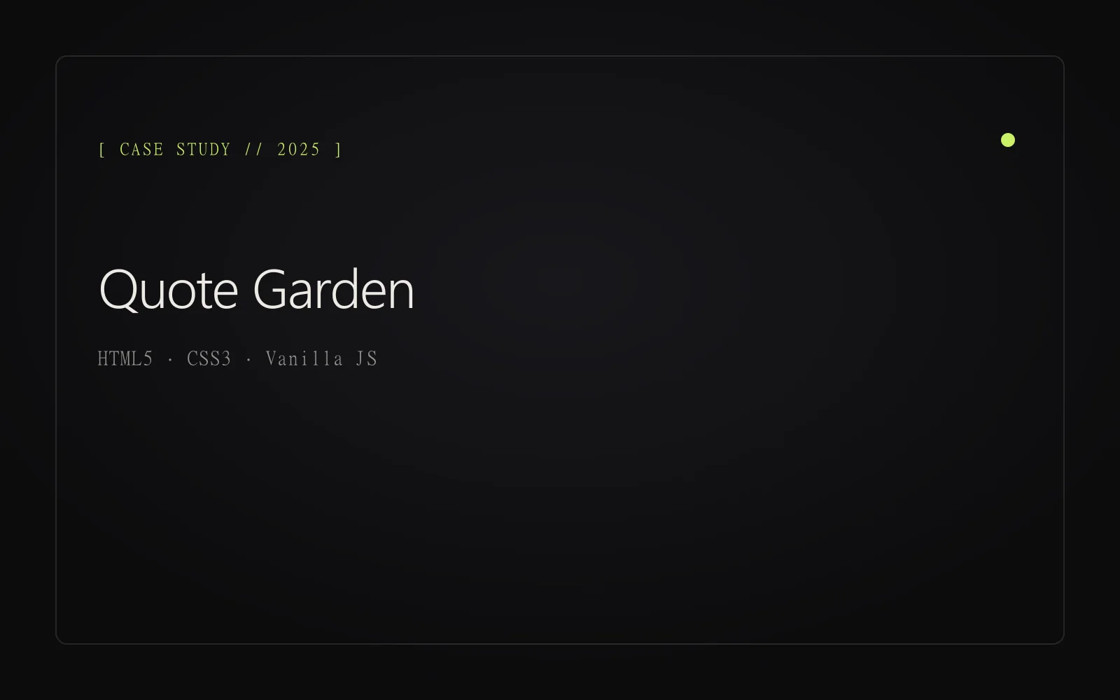 Quote Garden Interface Screenshot
